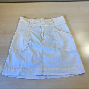 Pilcro and the Letterpress Cream Mini Skirt